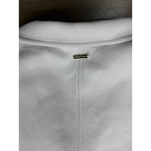Tommy Bahama Aruba Stretch‎ Cotton Knit Blazer Womens Large White Floral Lined - Picture 9 of 10